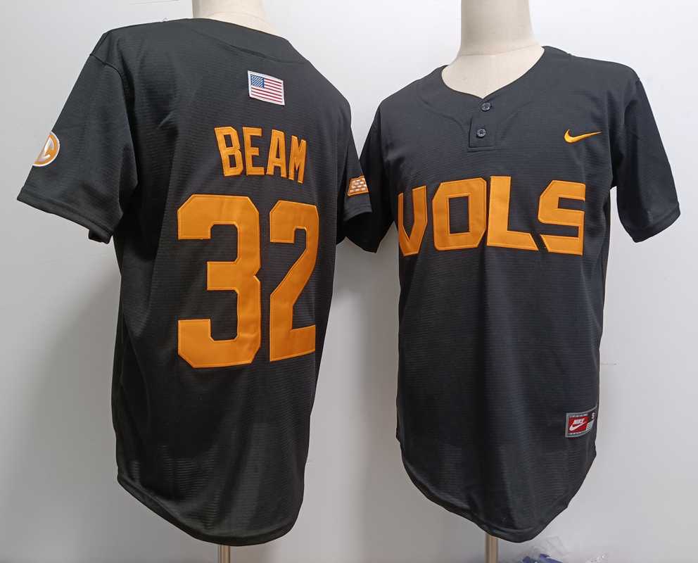 Mens Tennessee Volunteers #32 Drew Beam Black Pullover Cooperstown Stitched Nike Jersey